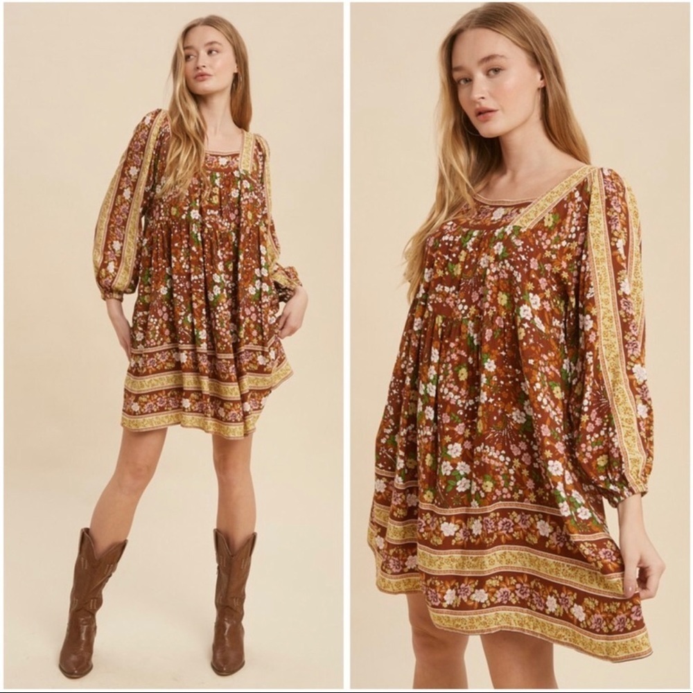 The MILLIE Smock Floral Dress - Picture 2 of 8